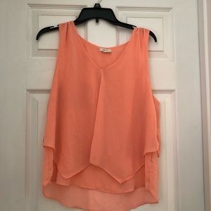E & M Coral Summer Blouse